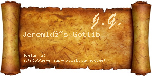 Jeremiás Gotlib névjegykártya